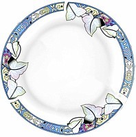 тарелка керамическая с цветочным орнаментом, D 200 mm